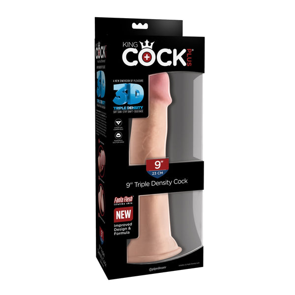 King Cock Plus Triple Density 9 Inch Cock - Flesh