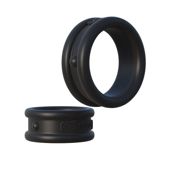 Fantasy C-Ringz Max Width Silicone Rings - Black