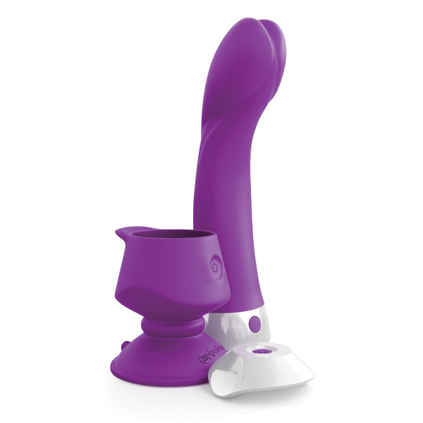 Threesome Wall Banger G Silicone Vibrator - Purple