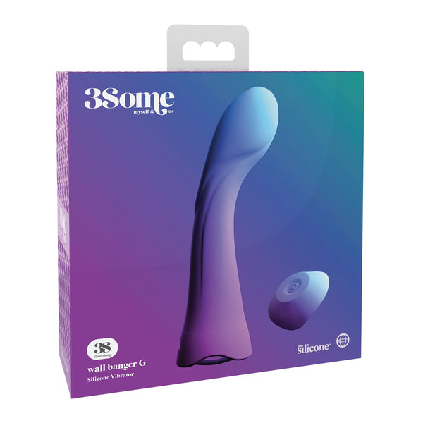 Threesome Wall Banger G Silicone Vibrator - Purple