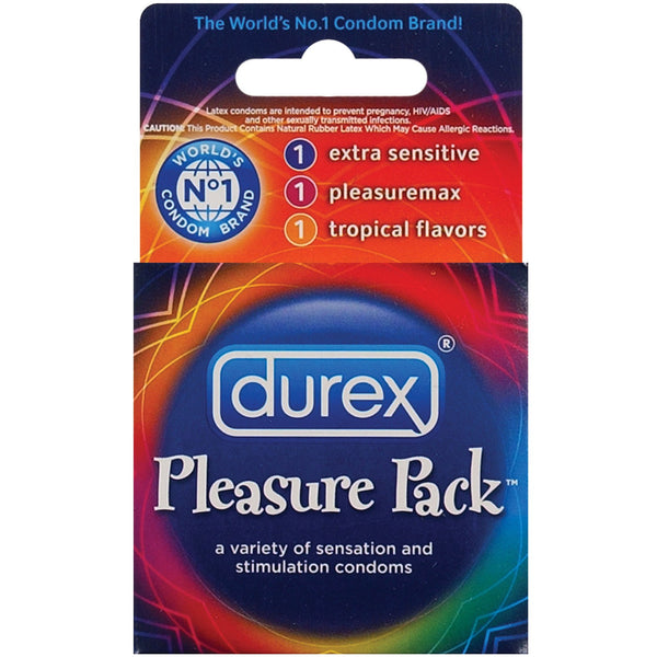 Durex Condom Pleasure Pack - Box of 3