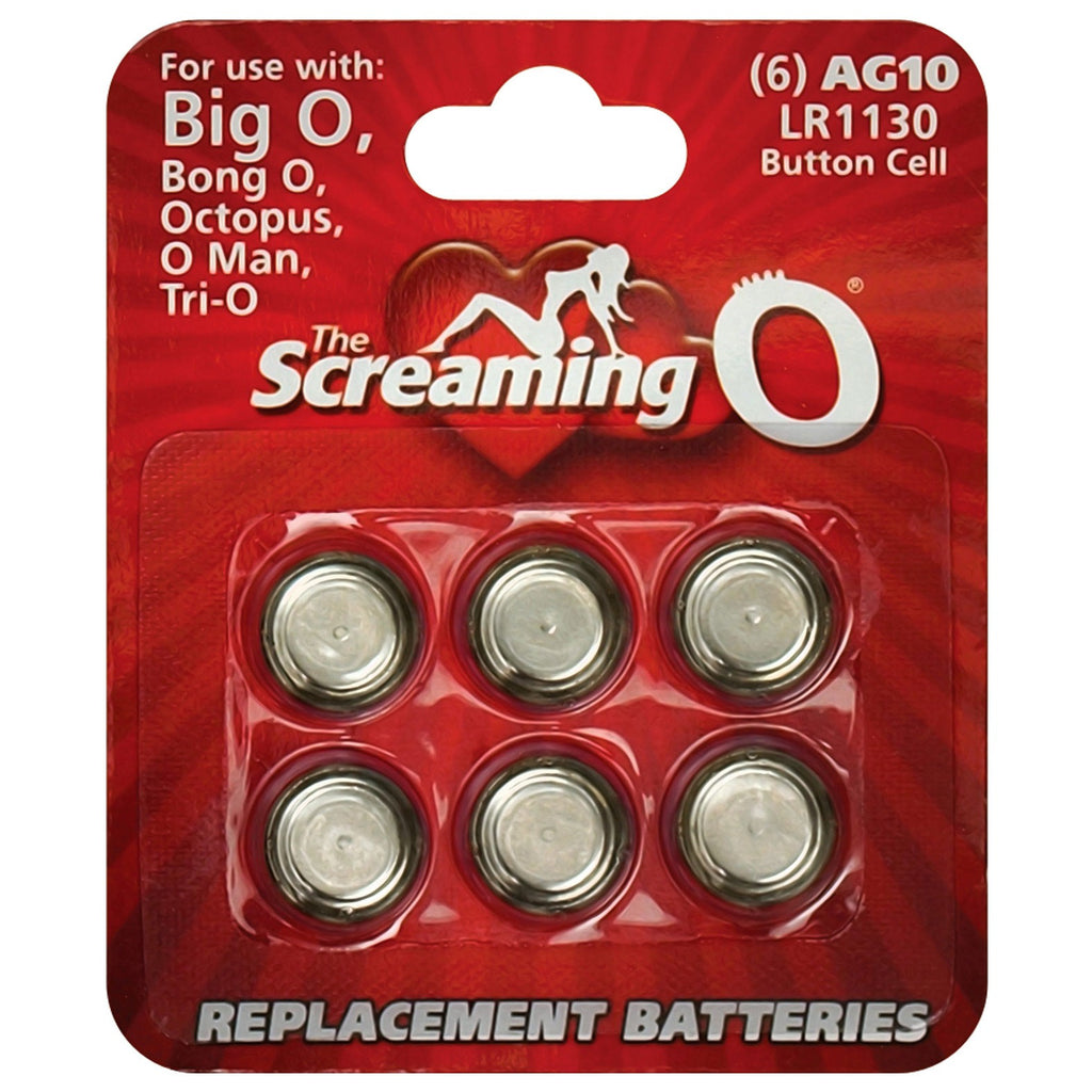 Screaming O AG10 Batteries - Sheet of 6 (BigO ,Octo, BongO,TriO,OMan,BangO)