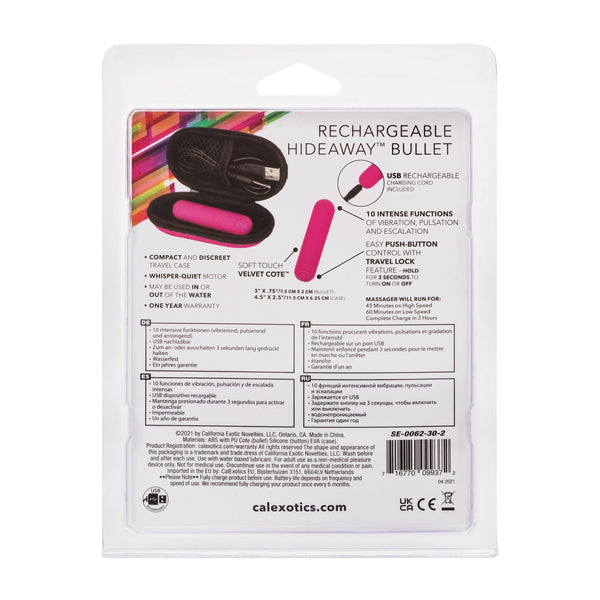 Rechargeable Hideaway Bullet - Pink