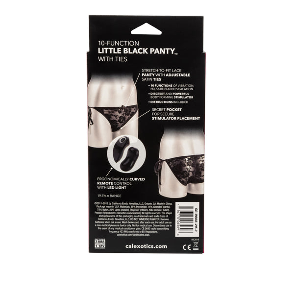 Remote Control 10-Function Little Black Panty - Panty