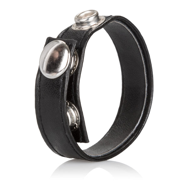 Leather Black 3-Snap Ring