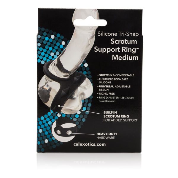 Silicone Tri-Snap Scrotum Support Ring - Medium