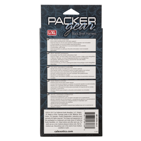 Packer Gear Brief Harness - Large/extra Large - Black