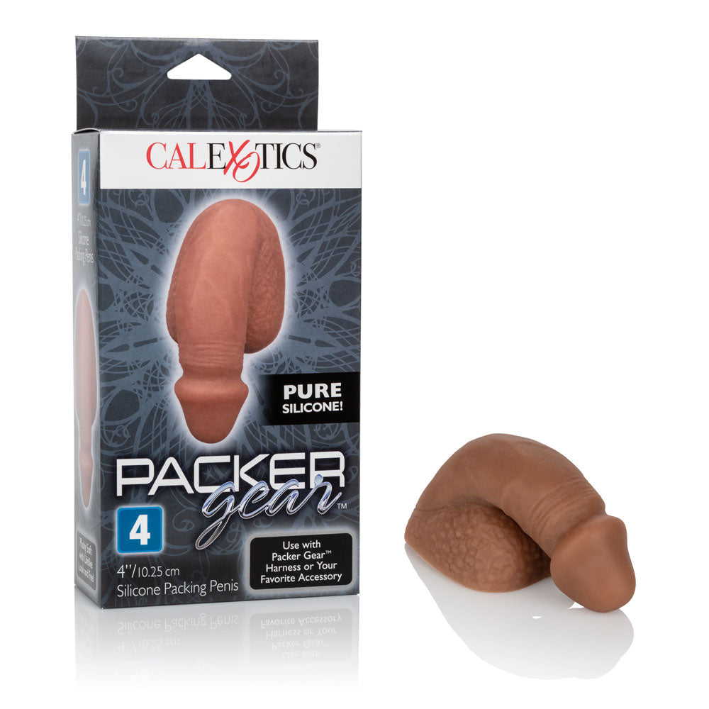 Packer Gear 4" Silicone Packing Penis -Brown