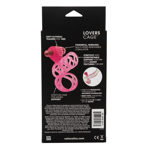 Lovers Cage Stretchy Cock Cage Comfortable Scrotum Cage - Pink