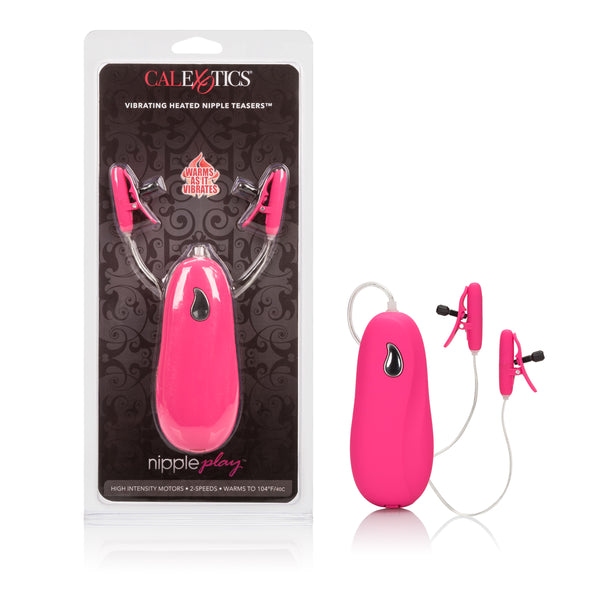Vibrating Heated Nipple Teasers - Pink