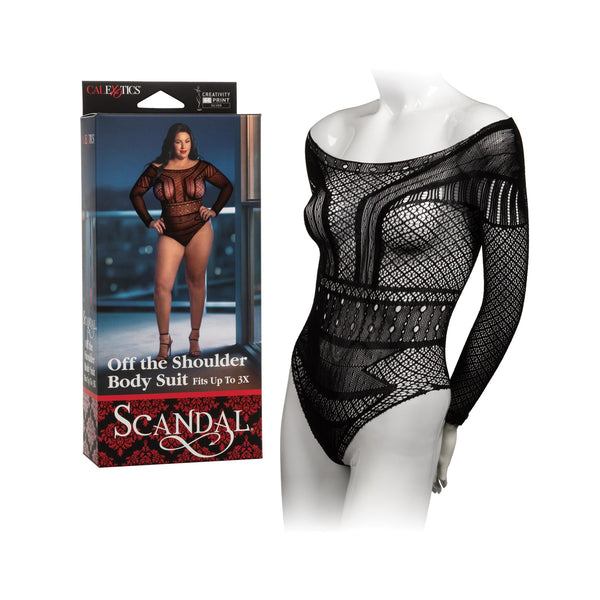 Scandal Plus Size Off the Shoulder Body Suit - Plus Size - Black