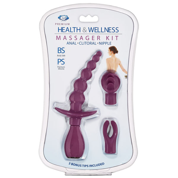 Cloud 9 Health and Wellness Anal Clitoral and Nipple Massager Kit - Purple